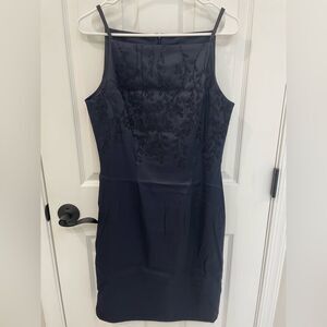 CDC Vintage Beaded Navy Knee Length Dress Women’s Size 8